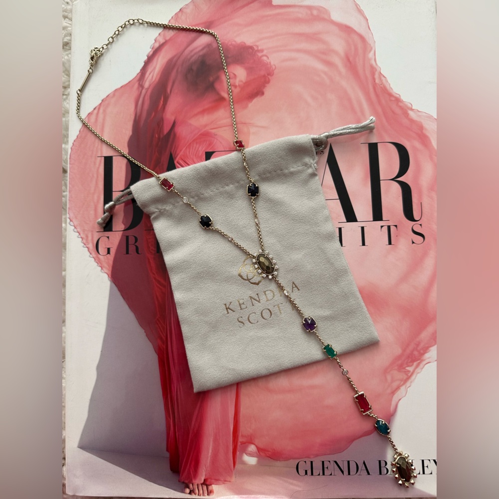 Kendra Scott Gold Liesl Y Necklace (Winter 2017)